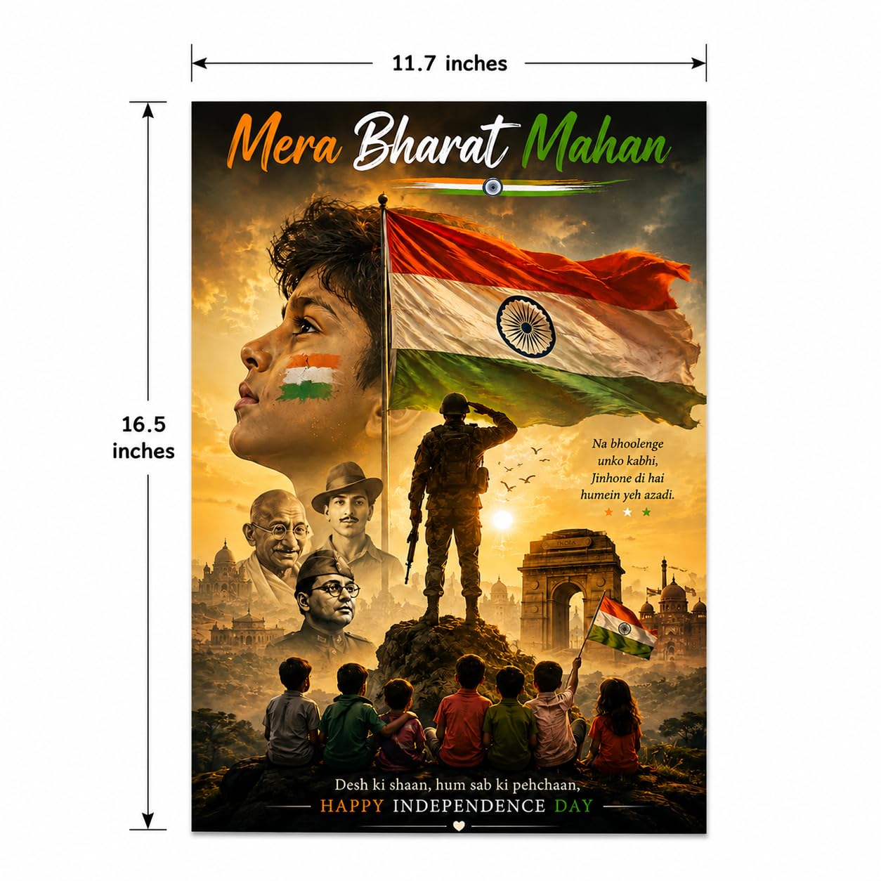 80th Independence Day 2026 Poster Combo A3 HD Wall Decor | Pack of 5